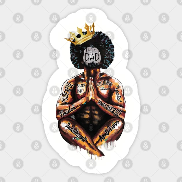Intelligent Black Man, Black Dad, Black King Sticker by UrbanLifeApparel